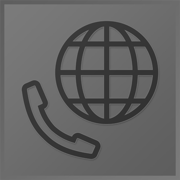 An icon showing a globe and a phone handset